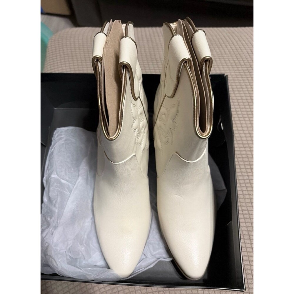 Michael by Michael Shannon Gracelynn Off-White Western Boots Size 10M